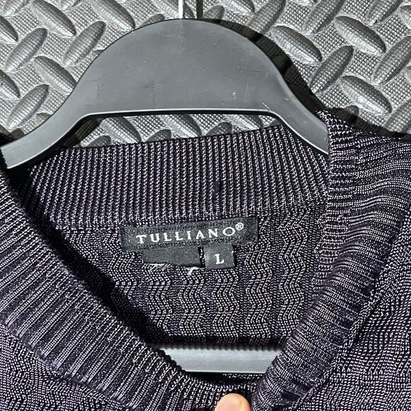 Tulliano Knitted Heavy Cotton purple Long Sleeve Crew Neck Mens Size‎ Large - Picture 2 of 6